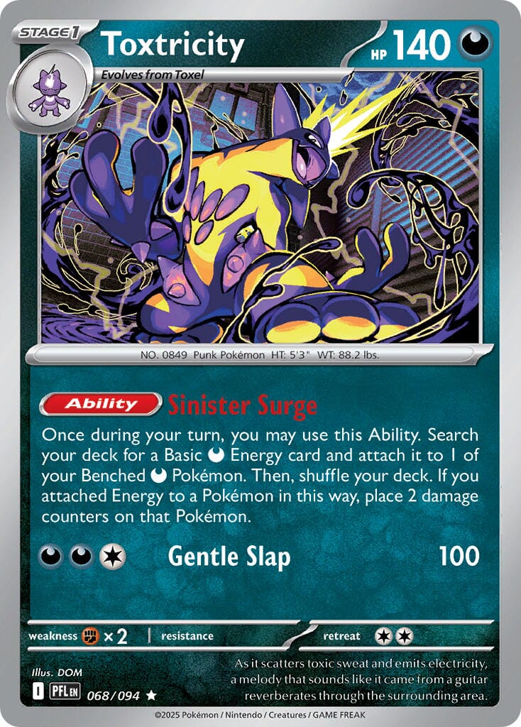 Toxtricity (068/094) (Theme Deck Exclusive) [Mega Evolution: Phantasmal Flames] Pokemon Single Pokémon  | Multizone: Comics And Games
