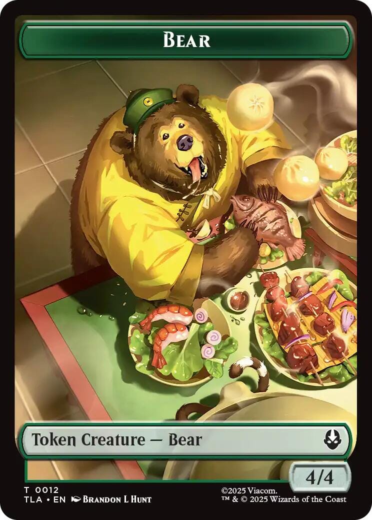 Bear // Food (0020) Double-Sided Token [Avatar: The Last Airbender Tokens] MTG Single Magic: The Gathering  | Multizone: Comics And Games