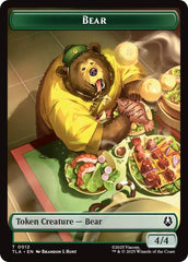 Bear // Food (0020) Double-Sided Token [Avatar: The Last Airbender Tokens] MTG Single Magic: The Gathering  | Multizone: Comics And Games