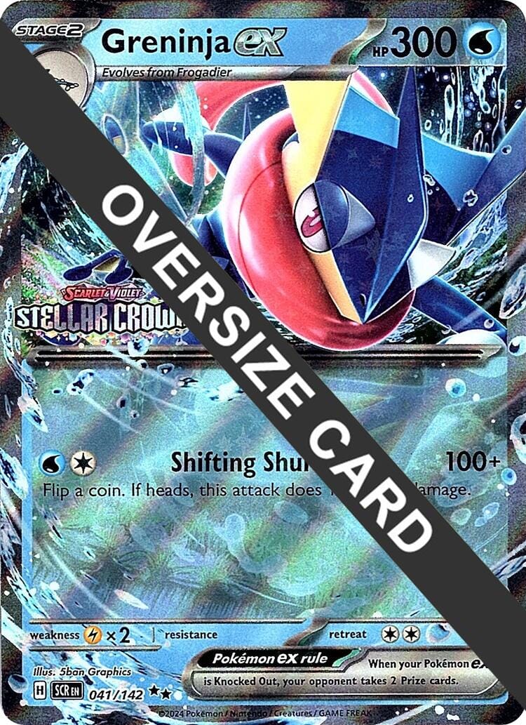 Greninja ex (041/142) (Stellar Crown Stamped Jumbo Card) [Scarlet & Violet: Stellar Crown] Pokemon Single Pokémon  | Multizone: Comics And Games