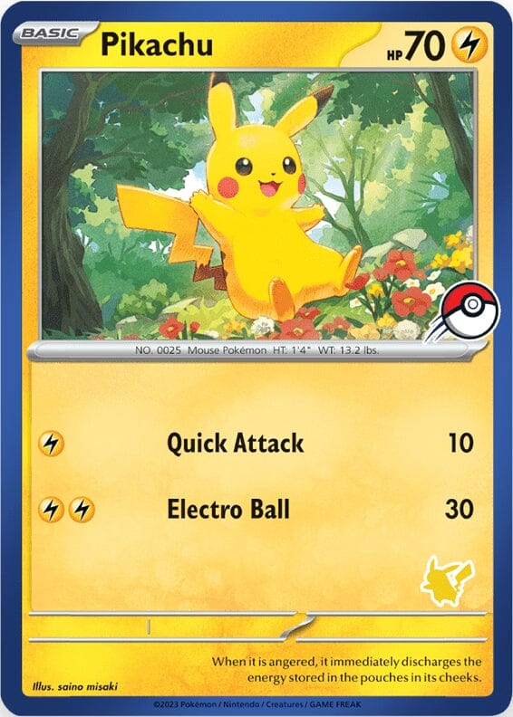 Pikachu (Blue Border) [My First Battle] Pokemon Single Pokémon  | Multizone: Comics And Games