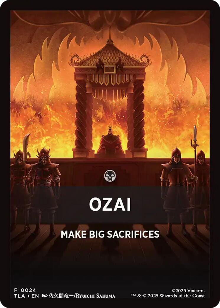 Ozai Theme Card [Avatar: The Last Airbender Tokens] MTG Single Magic: The Gathering  | Multizone: Comics And Games