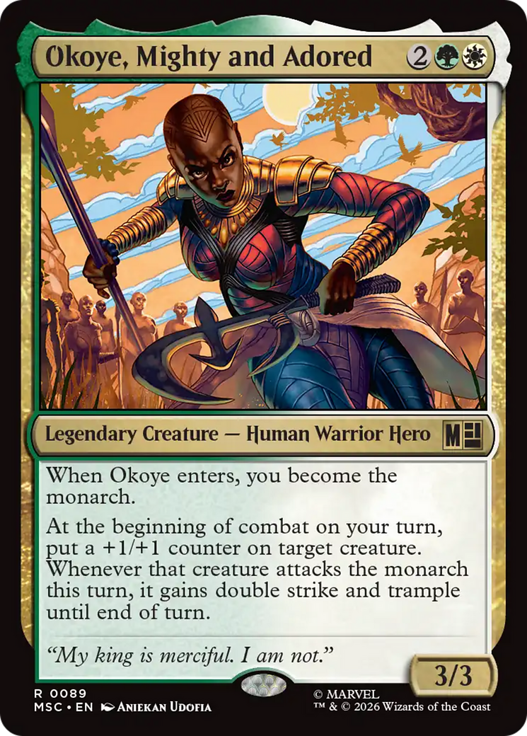 Okoye, Mighty and Adored (Surge Foil) [Marvel Super Heroes Commander] | Multizone: Comics And Games