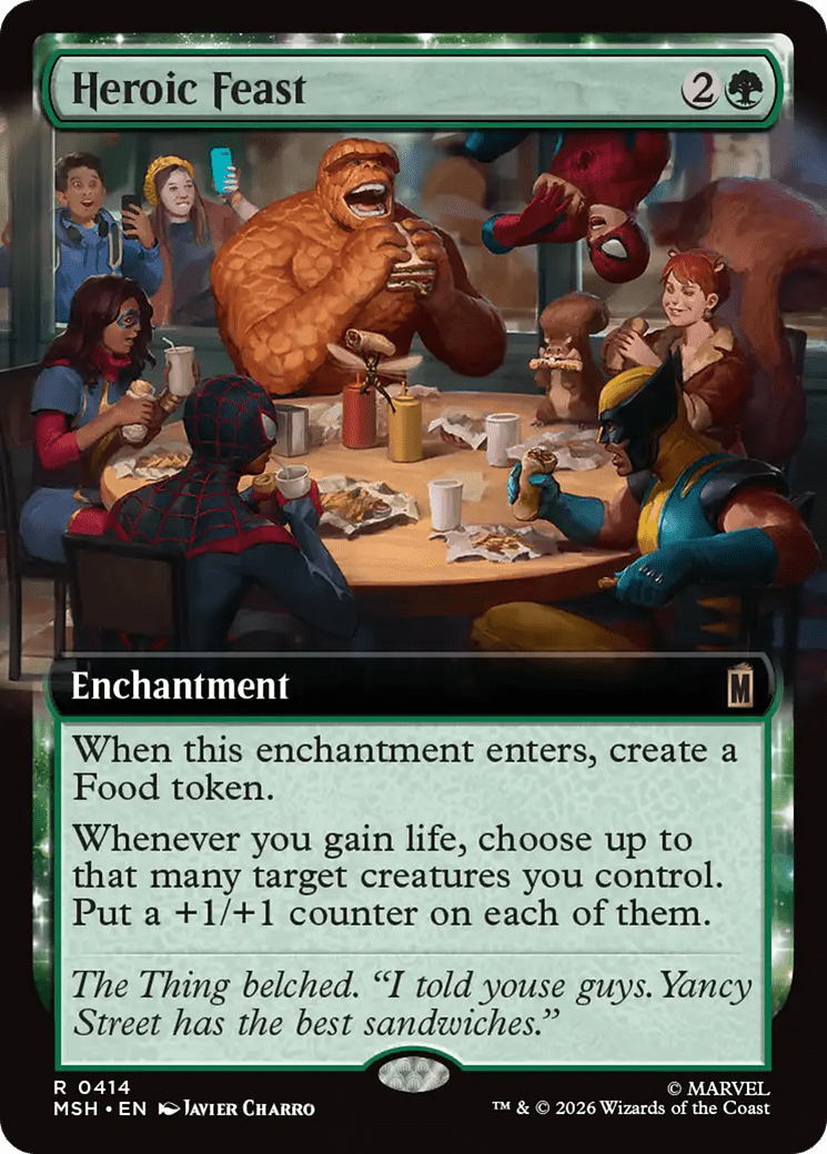 Heroic Feast (Extended Art) [Marvel Super Heroes] MTG Single Magic: The Gathering  | Multizone: Comics And Games