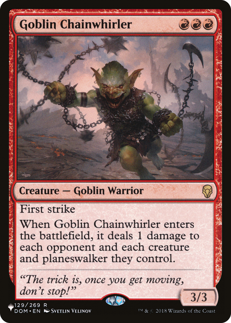 Goblin Chainwhirler [The List] MTG Single Magic: The Gathering  | Multizone: Comics And Games
