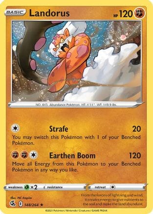 Landorus (148/264) (Cosmos Holo) [Sword & Shield: Fusion Strike] Pokemon Single Pokémon  | Multizone: Comics And Games