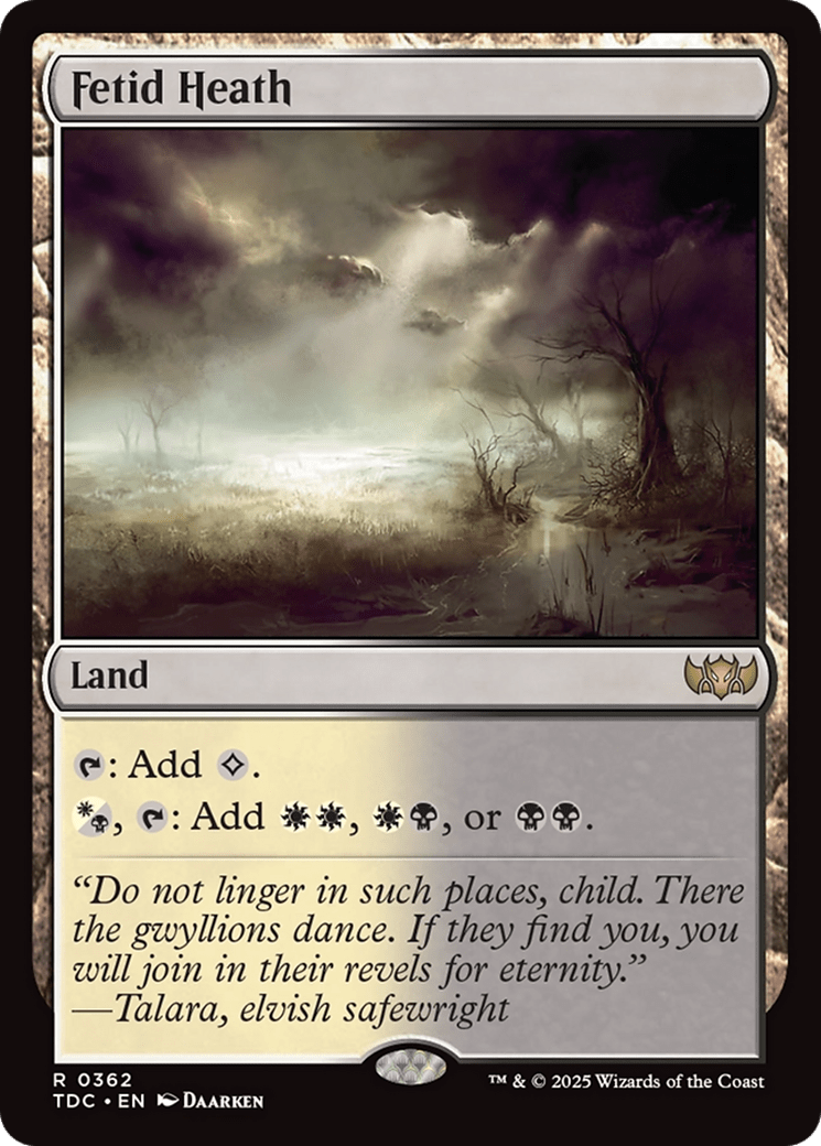 Fetid Heath [Tarkir: Dragonstorm Commander] MTG Single Magic: The Gathering  | Multizone: Comics And Games