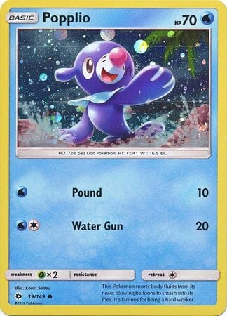 Popplio (39/149) (Cosmos Holo) [Sun & Moon: Base Set] Pokemon Single Pokémon  | Multizone: Comics And Games