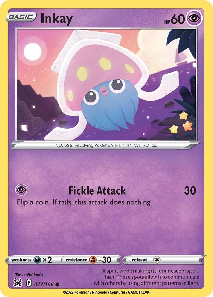 Inkay (077/196) [Sword & Shield: Lost Origin] Pokemon Single Pokémon  | Multizone: Comics And Games