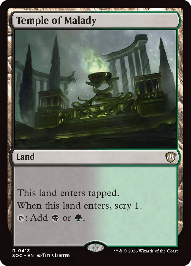 Temple of Malady [Secrets of Strixhaven Commander] MTG Single Magic: The Gathering  | Multizone: Comics And Games