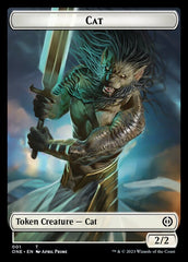 Phyrexian Mite (011) // Cat Double-Sided Token [Phyrexia: All Will Be One Tokens] MTG Single Magic: The Gathering  | Multizone: Comics And Games
