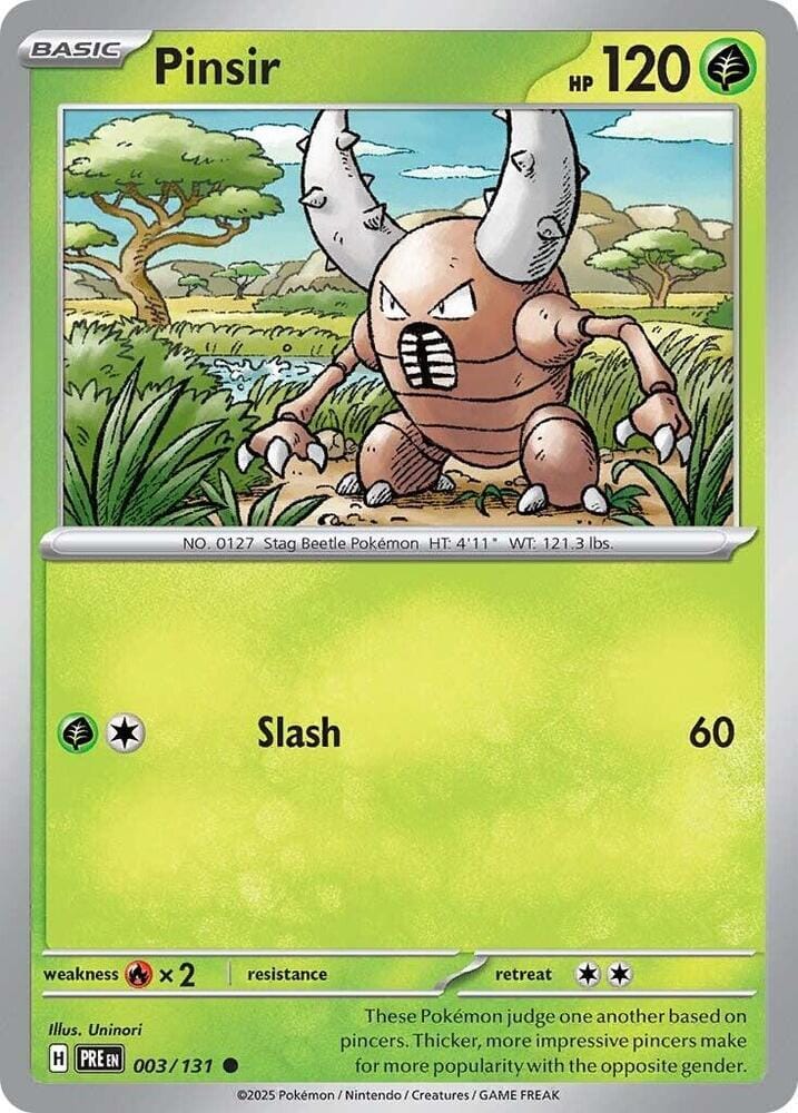 Pinsir (003/131) [Scarlet & Violet: Prismatic Evolutions] Pokemon Single Pokémon  | Multizone: Comics And Games