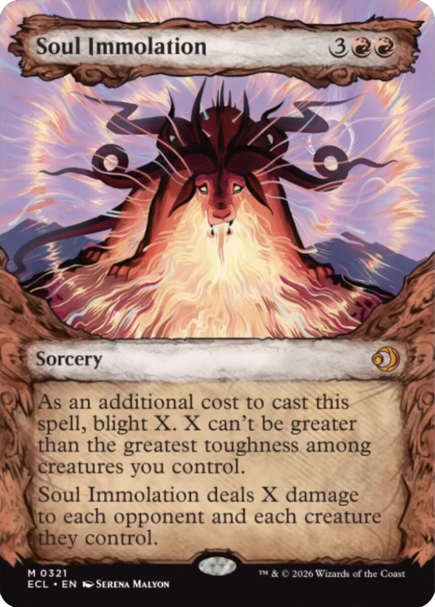 Soul Immolation (Showcase) [Lorwyn Eclipsed] MTG Single Magic: The Gathering  | Multizone: Comics And Games