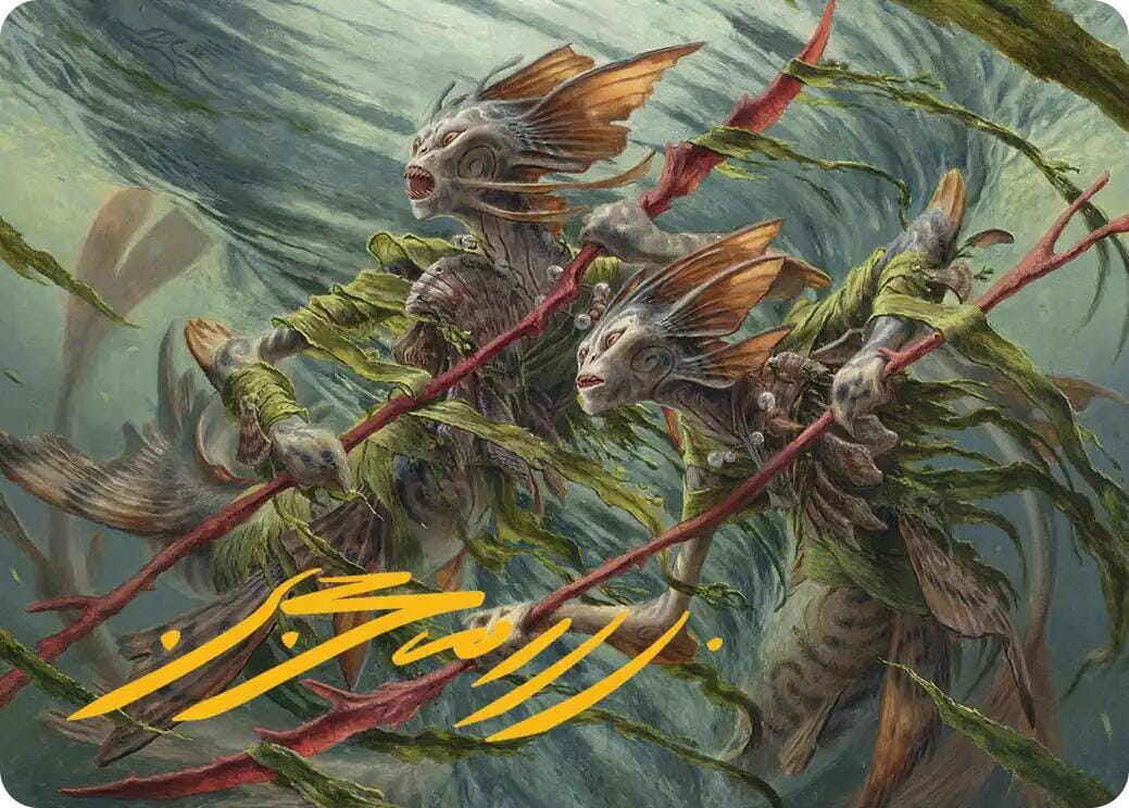 Champions of the Shoal Art Card (Gold-Stamped Signature) [Lorwyn Eclipsed Art Series] MTG Single Magic: The Gathering  | Multizone: Comics And Games