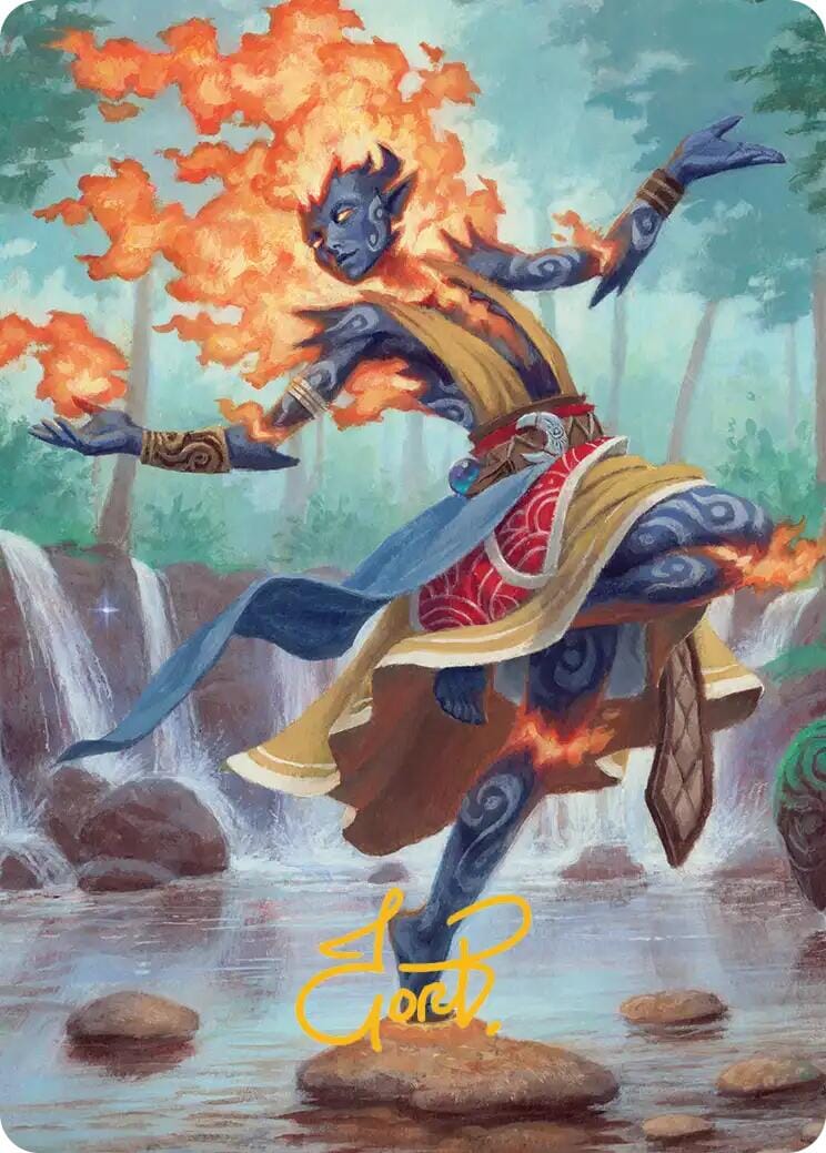Ashling, Rekindled Art Card (16/54) (Gold-Stamped Signature) [Lorwyn Eclipsed Art Series] MTG Single Magic: The Gathering  | Multizone: Comics And Games