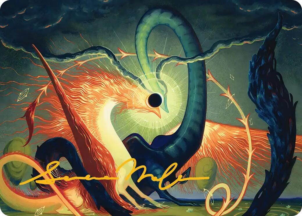 Celestial Reunion Art Card (42/54) (Gold-Stamped Signature) [Lorwyn Eclipsed Art Series] MTG Single Magic: The Gathering  | Multizone: Comics And Games