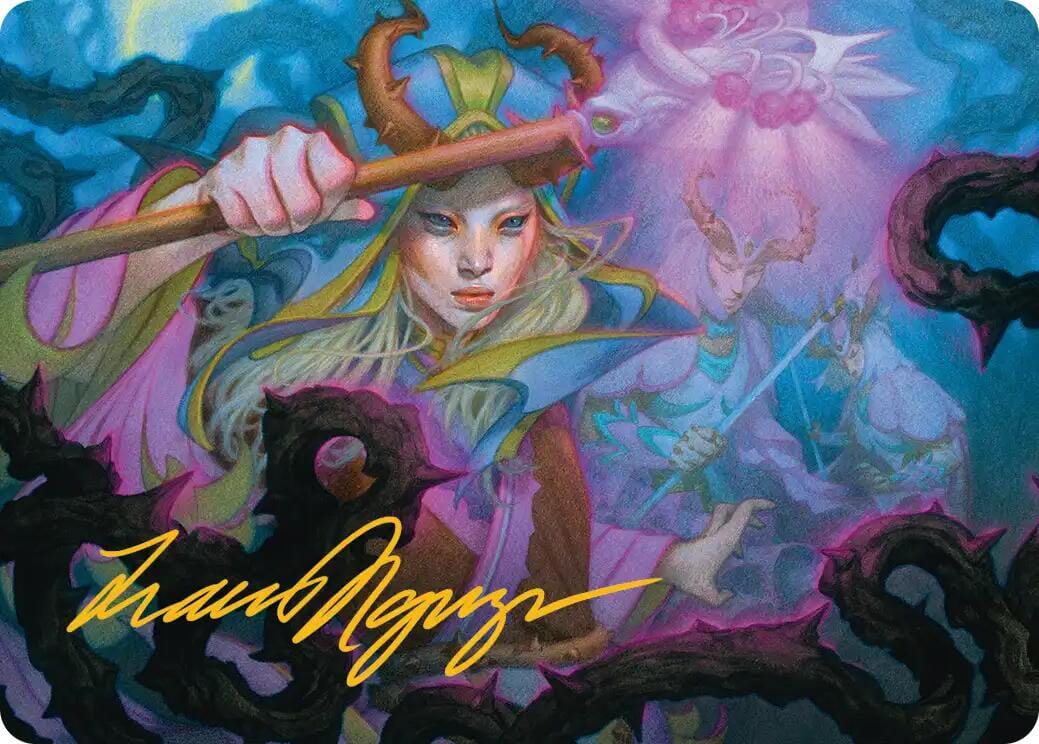 Stoic Grove-Guide Art Card (Gold-Stamped Signature) [Lorwyn Eclipsed Art Series] MTG Single Magic: The Gathering  | Multizone: Comics And Games