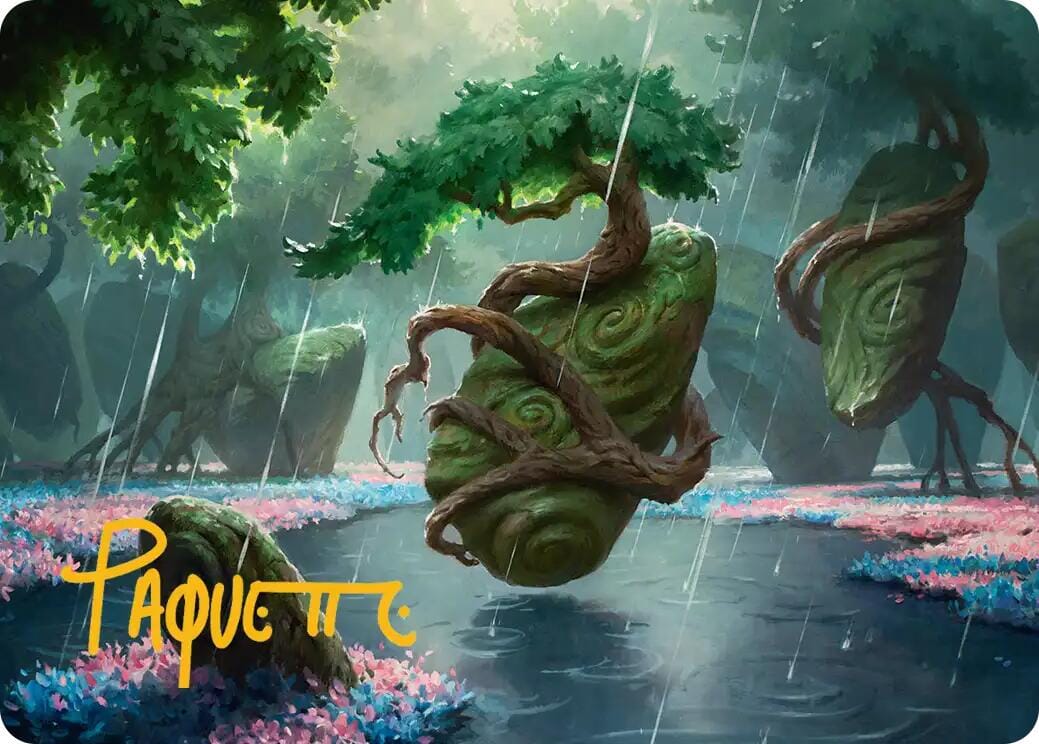 Rain-Slicked Copse Art Card (Gold-Stamped Signature) [Lorwyn Eclipsed Art Series] MTG Single Magic: The Gathering  | Multizone: Comics And Games