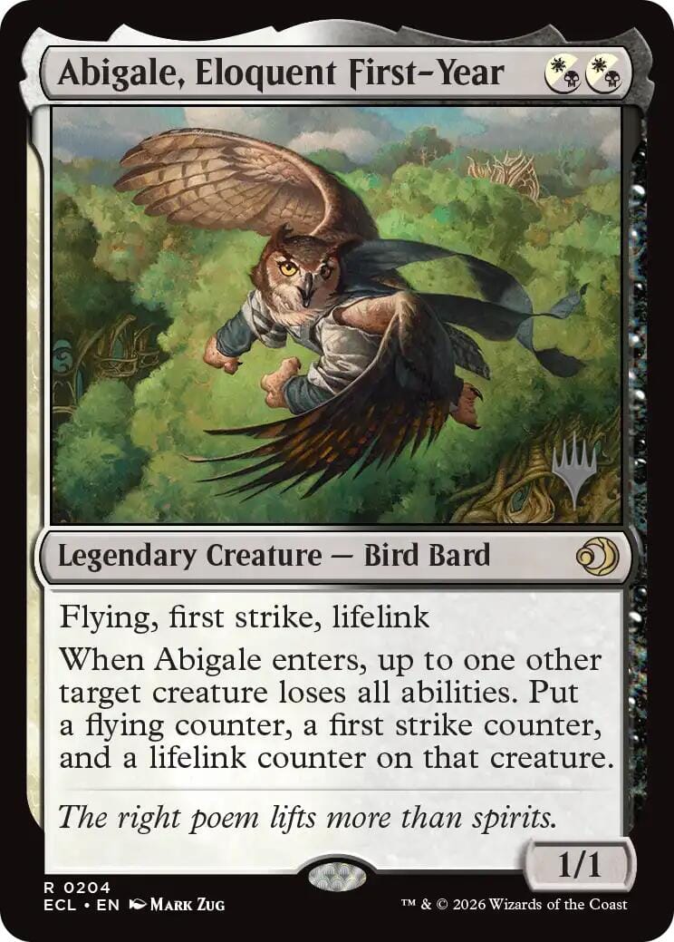 Abigale, Eloquent First-Year [Lorwyn Eclipsed Promos] MTG Single Magic: The Gathering  | Multizone: Comics And Games