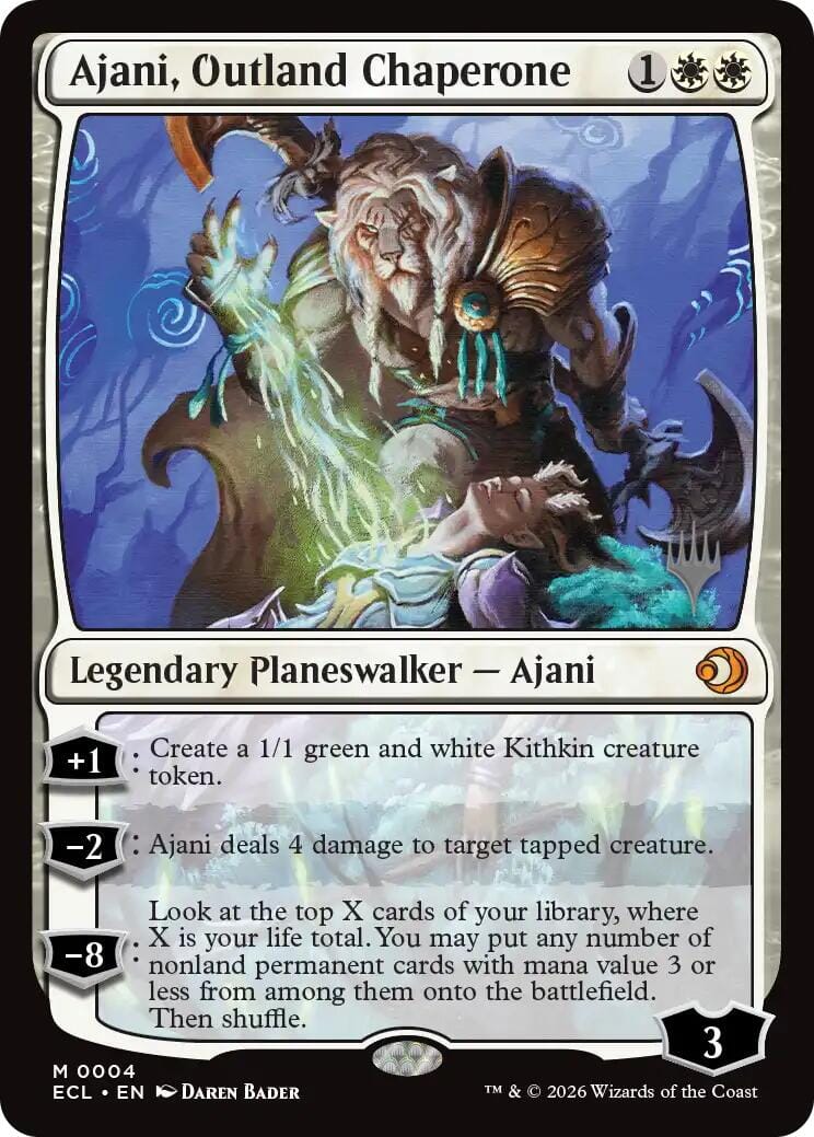 Ajani, Outland Chaperone [Lorwyn Eclipsed Promos] MTG Single Magic: The Gathering  | Multizone: Comics And Games