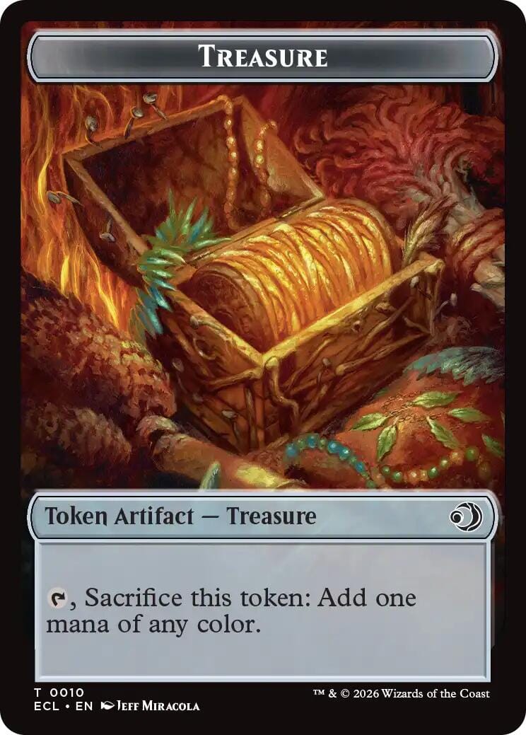 Scarecrow // Treasure Double-Sided Token [Lorwyn Eclipsed Tokens] MTG Single Magic: The Gathering  | Multizone: Comics And Games