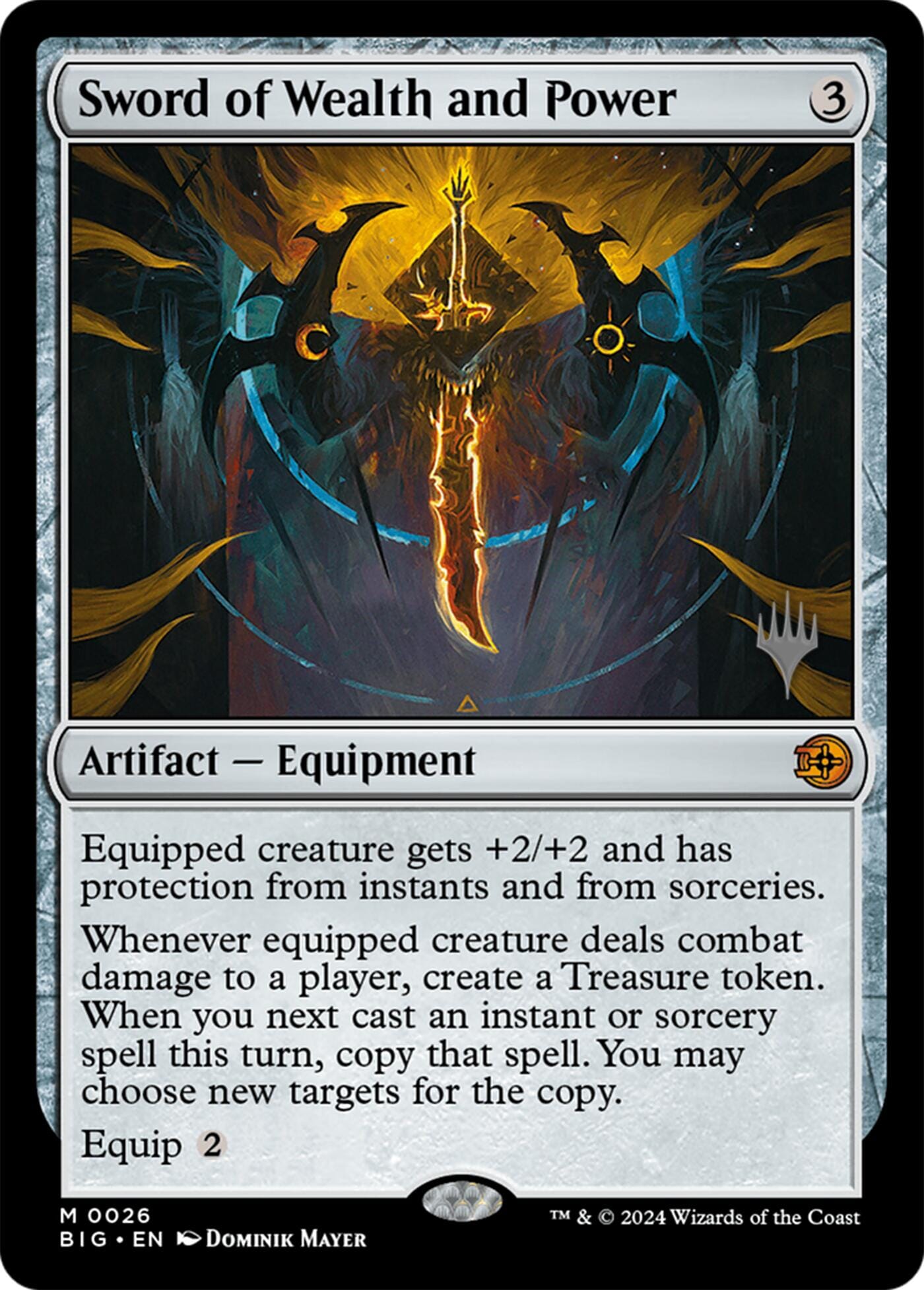 Sword of Wealth and Power [Lorwyn Eclipsed Promos] MTG Single Magic: The Gathering  | Multizone: Comics And Games
