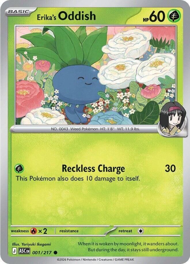 Erika's Oddish (001/217) [Mega Evolution: Ascended Heroes] Pokemon Single Pokémon  | Multizone: Comics And Games