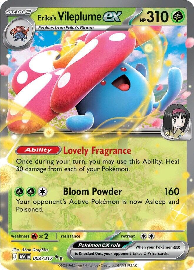 Erika's Vileplume ex (003/217) [Mega Evolution: Ascended Heroes] Pokemon Single Pokémon  | Multizone: Comics And Games