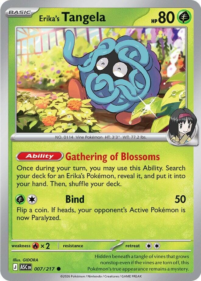 Erika's Tangela (007/217) [Mega Evolution: Ascended Heroes] Pokemon Single Pokémon  | Multizone: Comics And Games