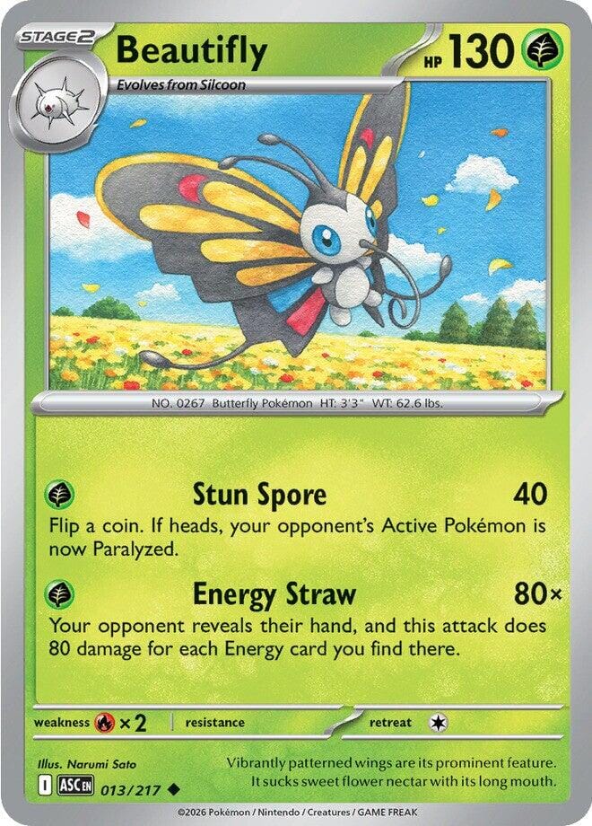 Beautifly (013/217) [Mega Evolution: Ascended Heroes] Pokemon Single Pokémon  | Multizone: Comics And Games