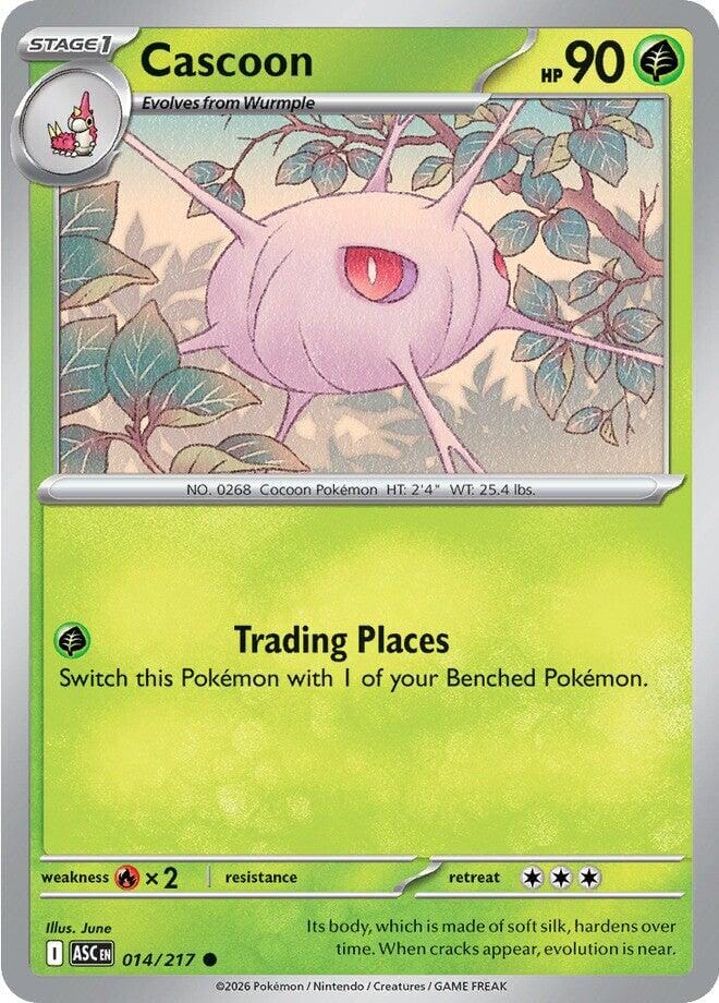 Cascoon (014/217) [Mega Evolution: Ascended Heroes] Pokemon Single Pokémon  | Multizone: Comics And Games