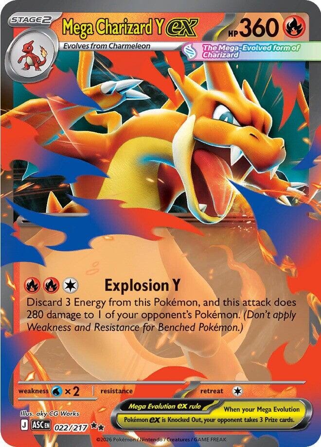 Mega Charizard Y ex (022/217) [Mega Evolution: Ascended Heroes] Pokemon Single Pokémon  | Multizone: Comics And Games