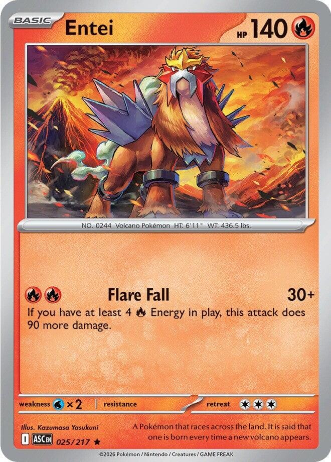 Entei (025/217) [Mega Evolution: Ascended Heroes] Pokemon Single Pokémon  | Multizone: Comics And Games