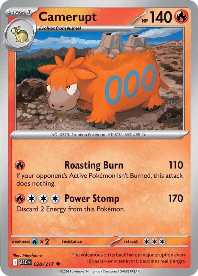 Camerupt (028/217) [Mega Evolution: Ascended Heroes] Pokemon Single Pokémon  | Multizone: Comics And Games