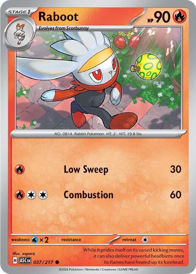 Raboot (037/217) [Mega Evolution: Ascended Heroes] Pokemon Single Pokémon  | Multizone: Comics And Games