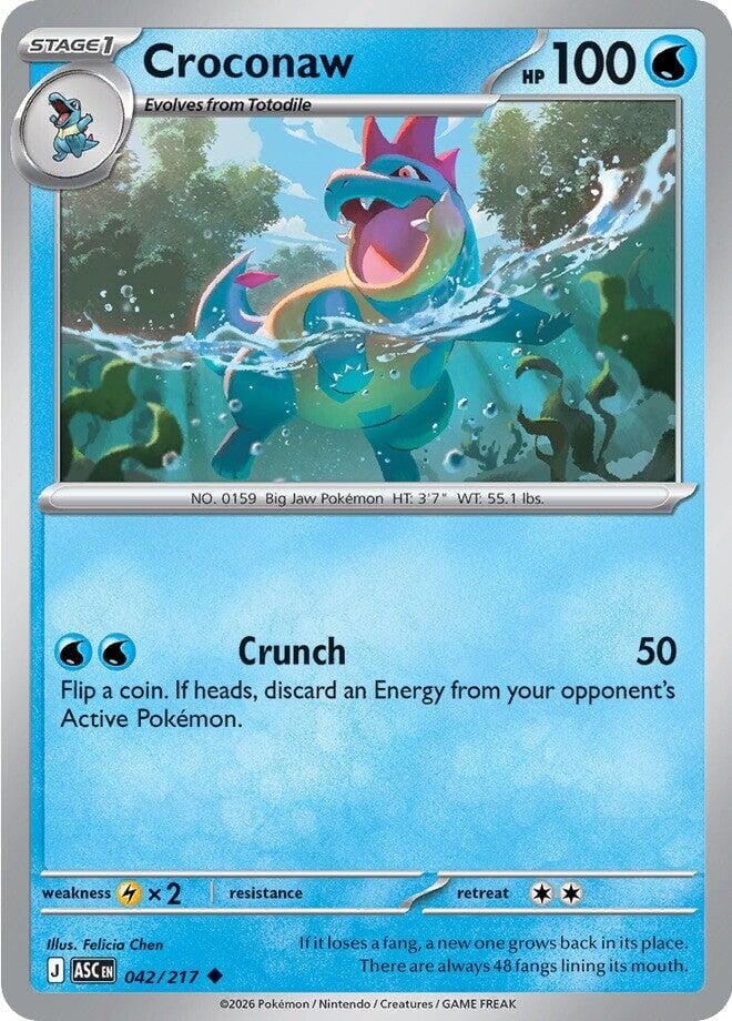 Croconaw (042/217) [Mega Evolution: Ascended Heroes] Pokemon Single Pokémon  | Multizone: Comics And Games