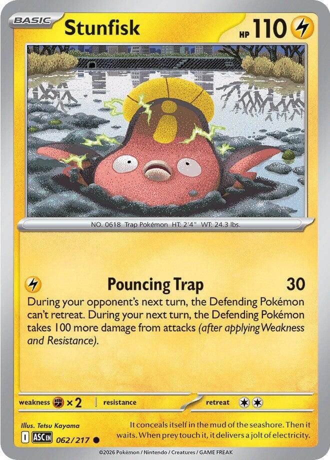 Stunfisk (062/217) [Mega Evolution: Ascended Heroes] Pokemon Single Pokémon  | Multizone: Comics And Games