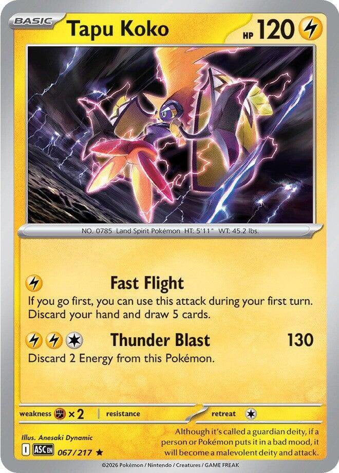 Tapu Koko (067/217) [Mega Evolution: Ascended Heroes] Pokemon Single Pokémon  | Multizone: Comics And Games
