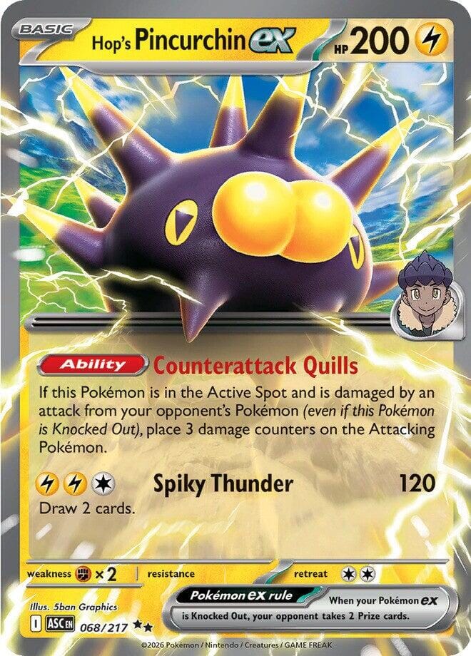 Hop's Pincurchin ex (068/217) [Mega Evolution: Ascended Heroes] Pokemon Single Pokémon  | Multizone: Comics And Games