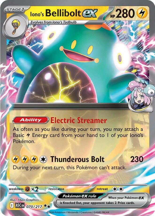 Iono's Bellibolt ex (070/217) [Mega Evolution: Ascended Heroes] Pokemon Single Pokémon  | Multizone: Comics And Games