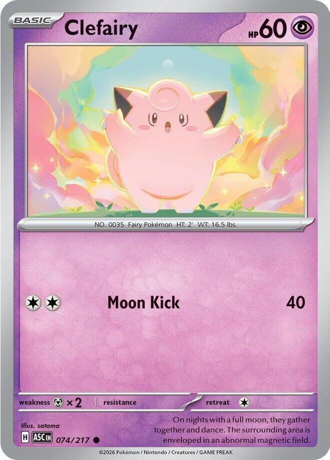 Clefairy (074/217) [Mega Evolution: Ascended Heroes] Pokemon Single Pokémon  | Multizone: Comics And Games