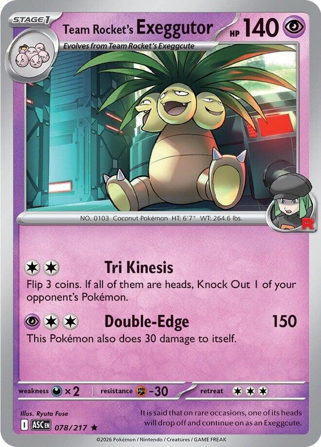 Team Rocket's Exeggutor (078/217) [Mega Evolution: Ascended Heroes] Pokemon Single Pokémon  | Multizone: Comics And Games