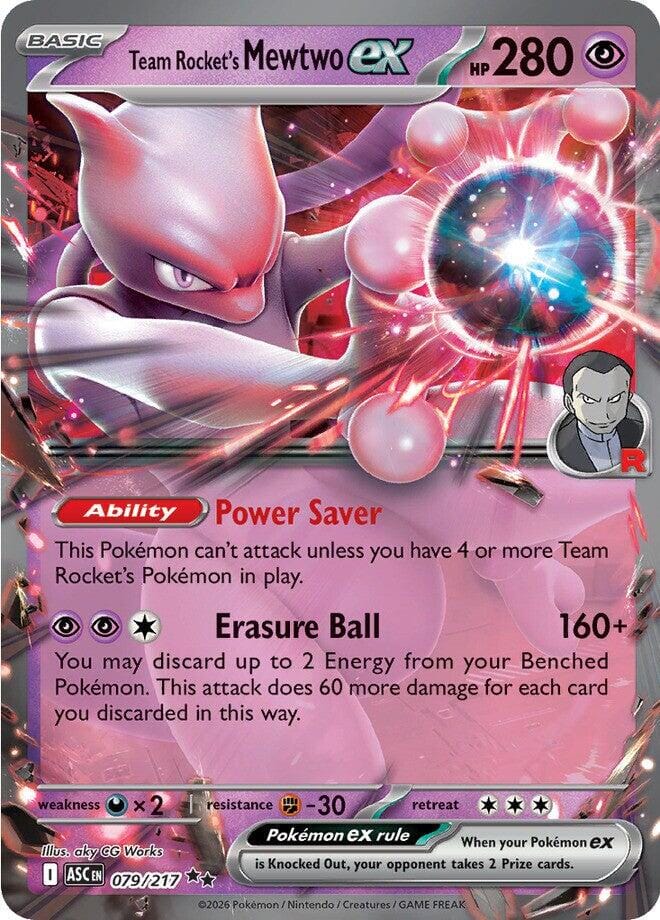 Team Rocket's Mewtwo ex (079/217) [Mega Evolution: Ascended Heroes] Pokemon Single Pokémon  | Multizone: Comics And Games
