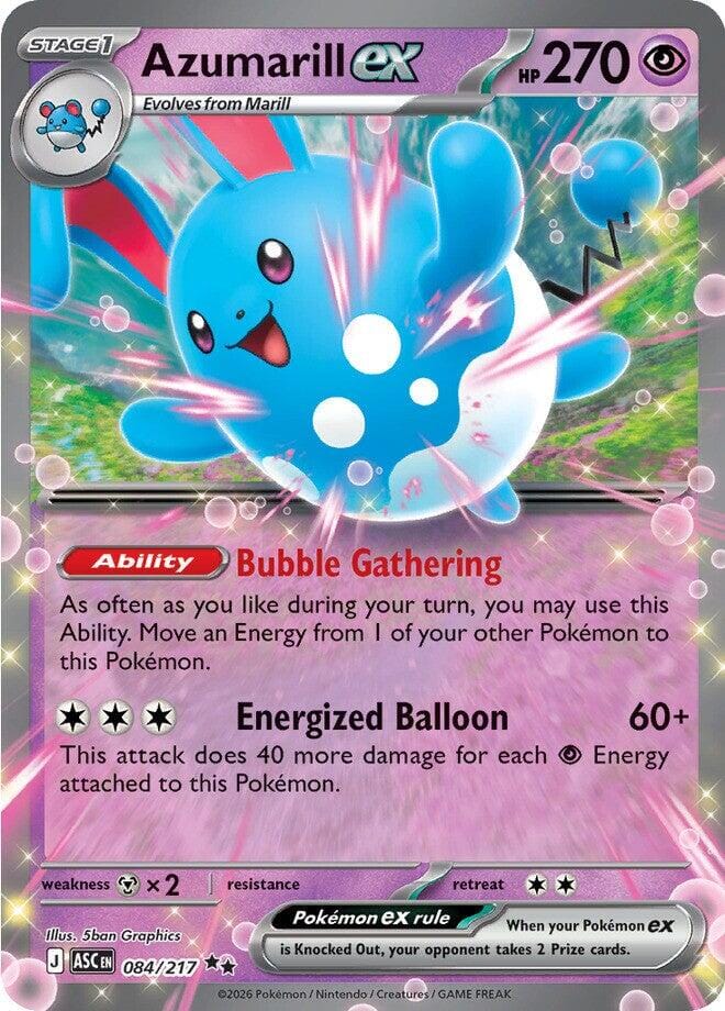 Azumarill ex (084/217) [Mega Evolution: Ascended Heroes] Pokemon Single Pokémon  | Multizone: Comics And Games
