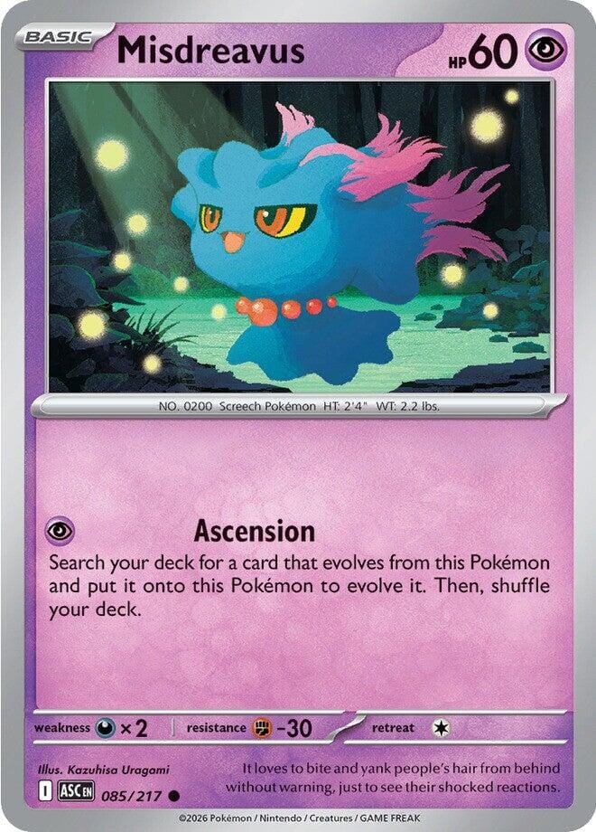 Misdreavus (085/217) [Mega Evolution: Ascended Heroes] Pokemon Single Pokémon  | Multizone: Comics And Games
