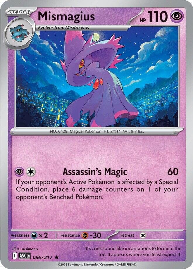 Mismagius (086/217) [Mega Evolution: Ascended Heroes] Pokemon Single Pokémon  | Multizone: Comics And Games