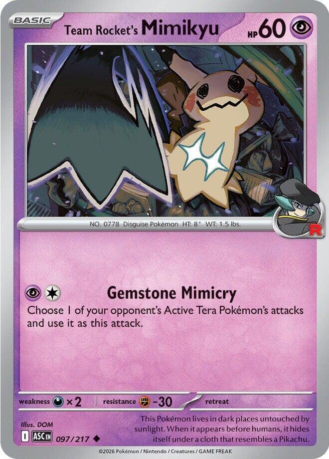 Team Rocket's Mimikyu (097/217) [Mega Evolution: Ascended Heroes] Pokemon Single Pokémon  | Multizone: Comics And Games