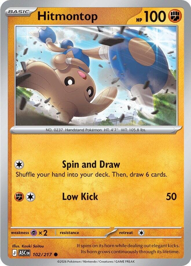 Hitmontop (102/217) [Mega Evolution: Ascended Heroes] Pokemon Single Pokémon  | Multizone: Comics And Games