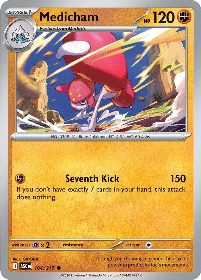 Medicham (104/217) [Mega Evolution: Ascended Heroes] Pokemon Single Pokémon  | Multizone: Comics And Games
