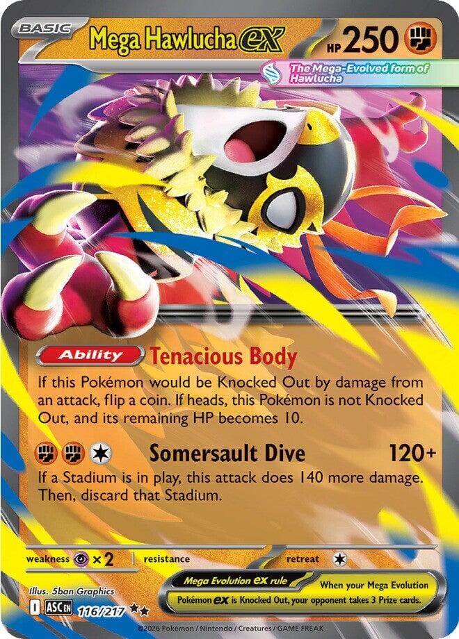 Mega Hawlucha ex (116/217) [Mega Evolution: Ascended Heroes] Pokemon Single Pokémon  | Multizone: Comics And Games